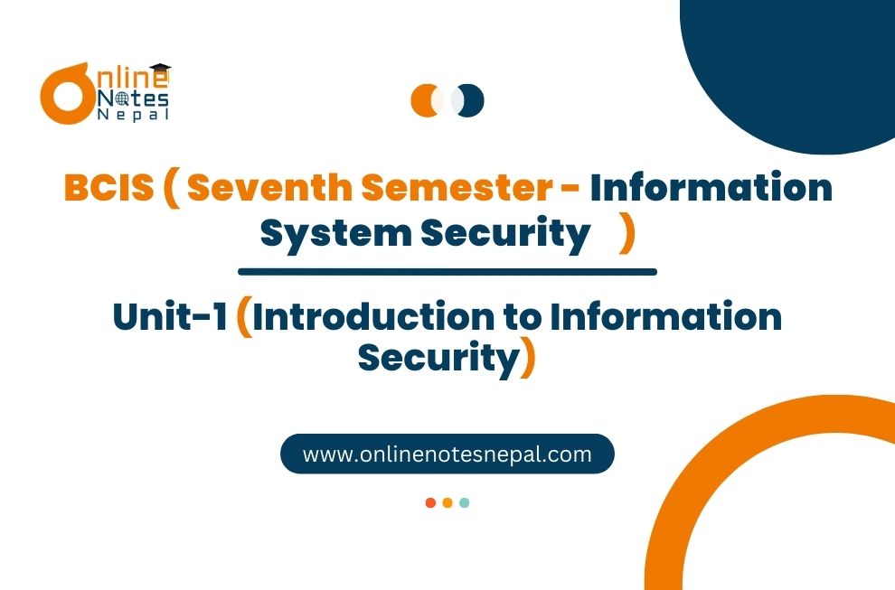 Unit I: Introduction to Information Security